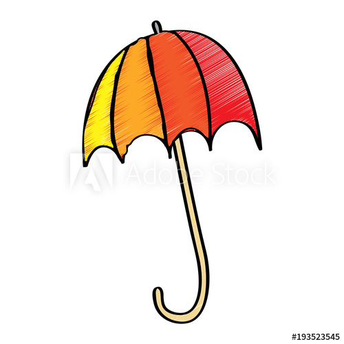 500x500 Colored Open Umbrella Protection Climate Season Vector