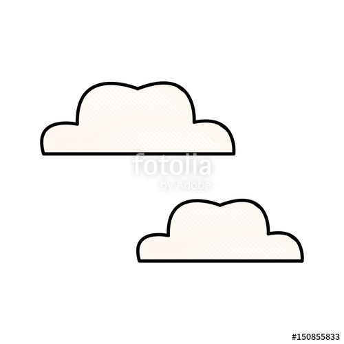 500x500 Drawing Cloud Weather Climate Design Vector Illustration Stock
