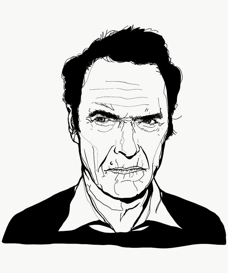 750x900 clint eastwood portrait digital art