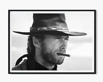 340x270 clint eastwood art etsy