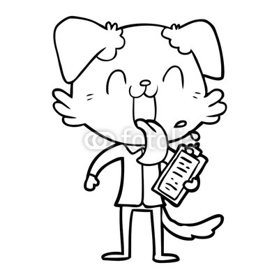 400x400 cartoon panting dog with clipboard buy photos ap images