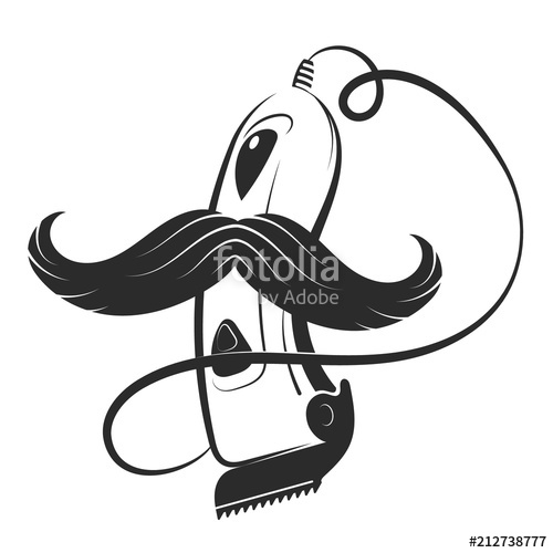 500x500 Hair Clipper And Mustache Stock Image And Royalty Free Vector