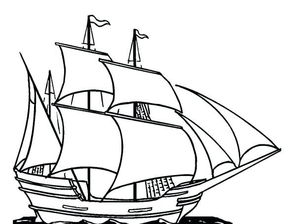 Clipper Ship Drawing | Free download on ClipArtMag