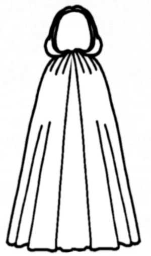 300x508 cloak line drawings fashion and costume history