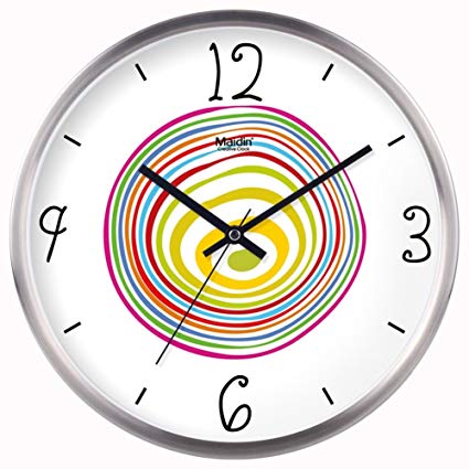 425x425 Silent Clock Drawing Room Rainbow Wall Clockedroom