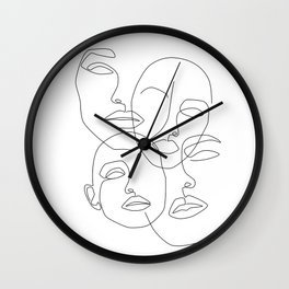 264x264 Face Drawing Wall Clocks