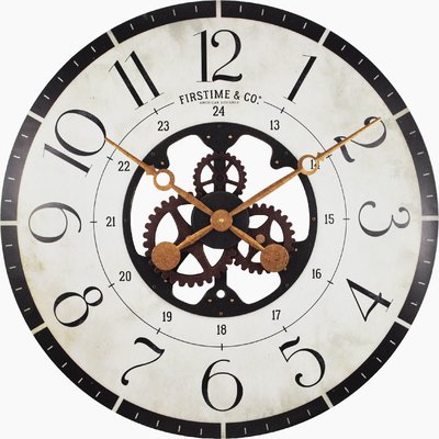 400x400 oversized deseret gears wood wall clock reviews joss main