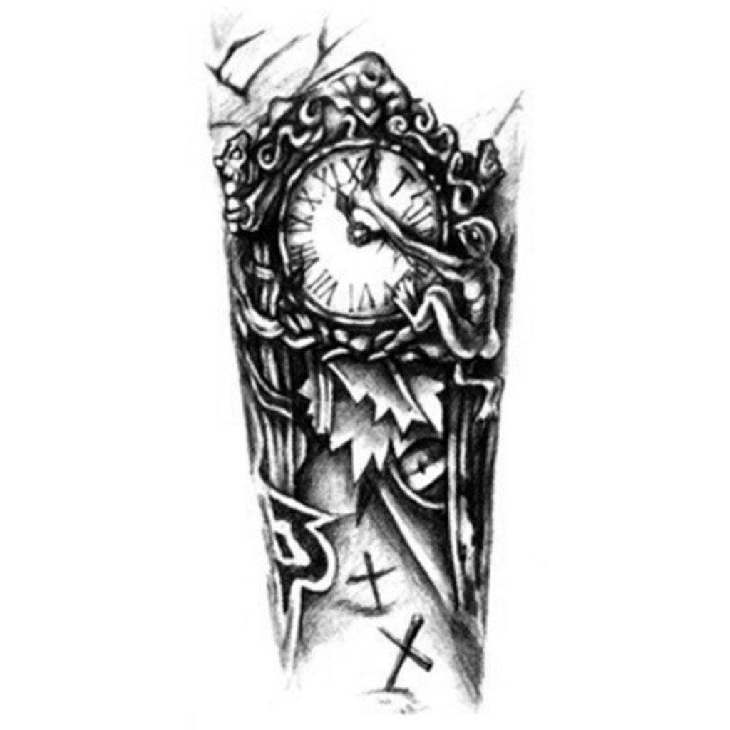 1024x1024 Clock Arm Temporary Tattoo