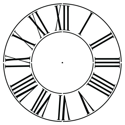 500x500 Inch Round Roman Numeral Wall Clock Tattoo Designs