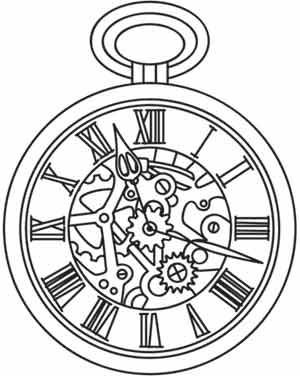 300x376 Reloj Clock Tattoo Design, Steampunk