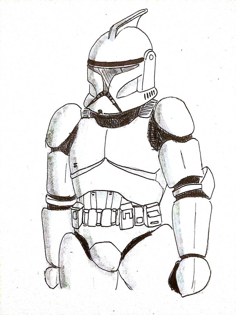 drawing of clone trooper