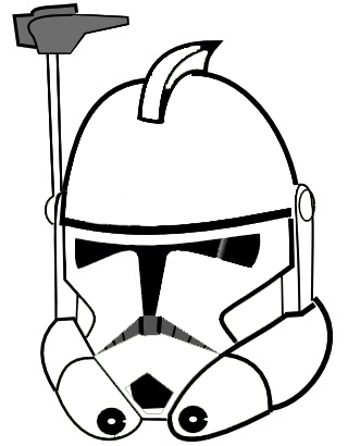 Trooper Clone Helmet Drawing Arc Template Blank Clipartmag Sketch Coloring ...