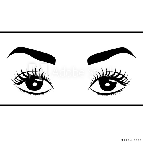 500x500 closed eyes on a blue background framed with mascara