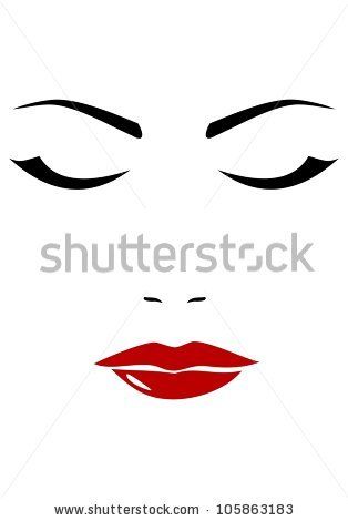 314x470 Face Of Beautiful Woman With Closed Eyes On White Background