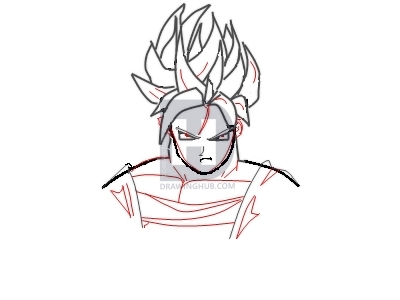 400x300 How To Draw Goku From Dbz, Step