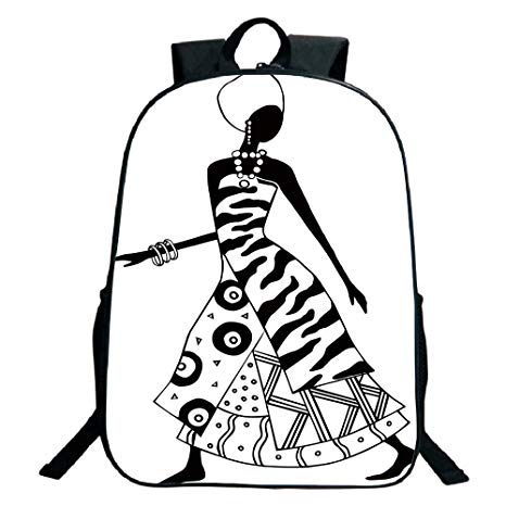 466x466 Pictures Print Design Black School Bag