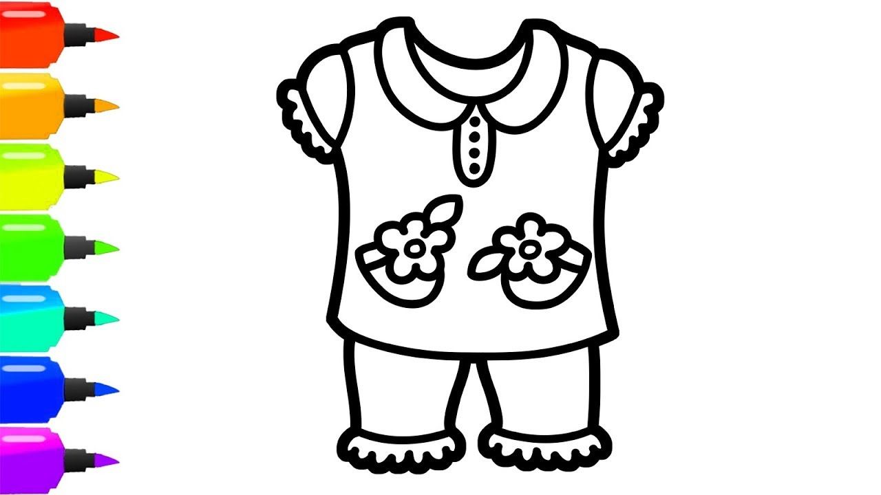 1280x720 How To Draw Clothes For Kids Set Of Clothes Coloring Book