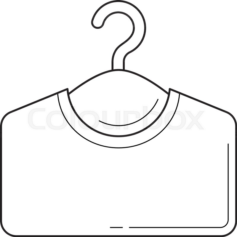 800x800 Clothes Hanger Vector Line Icon Stock Vector Colourbox