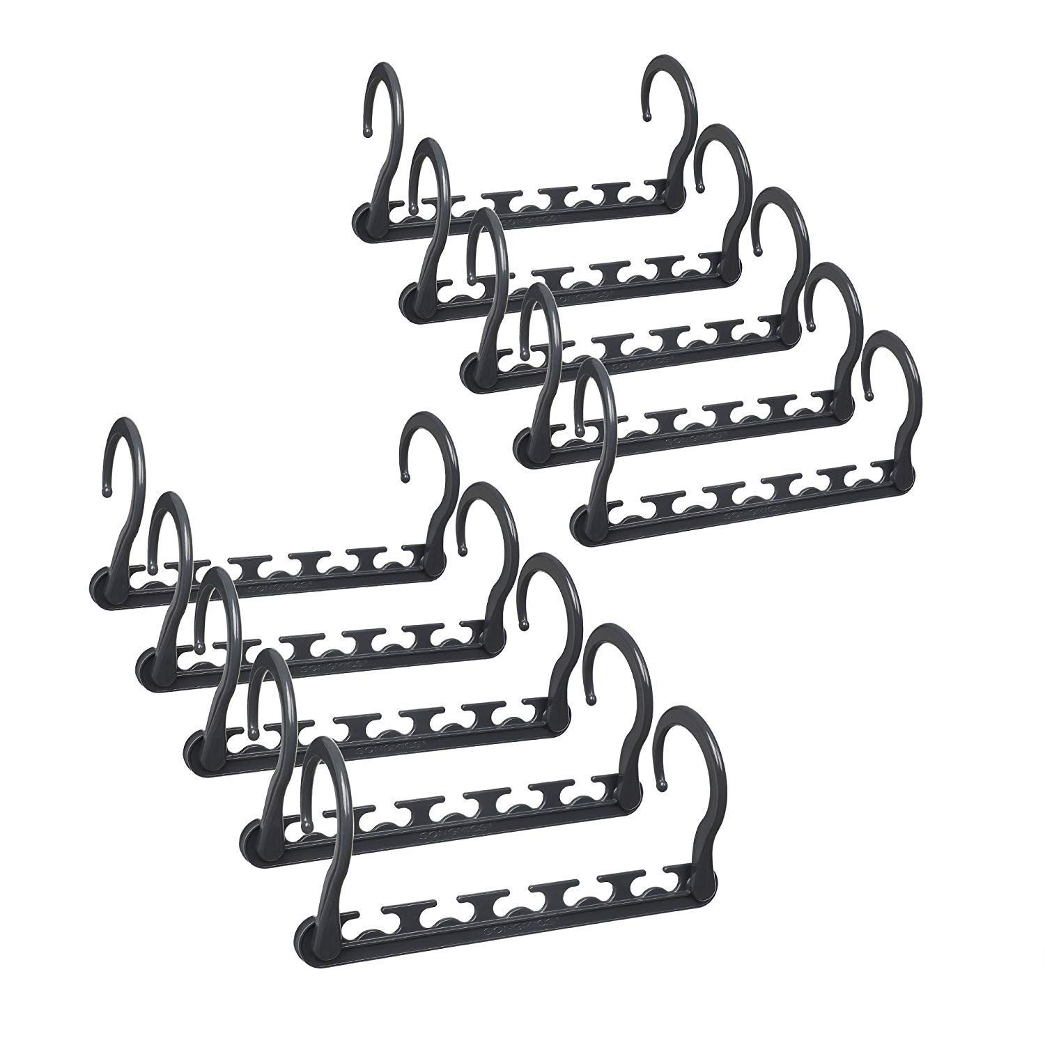 1500x1500 Songmics Magic Hangers Pack, Heavy Duty Closet