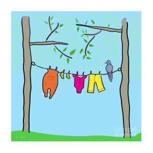 300x300 Clothesline Drawing