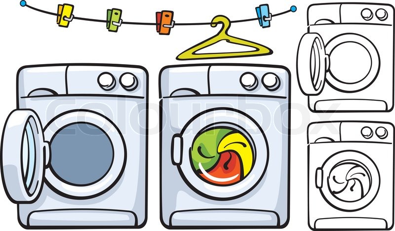 800x468 clothesline with clothespins and stock vector colourbox