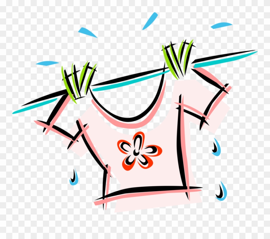 880x780 Laundry Hanging On Image Illustration