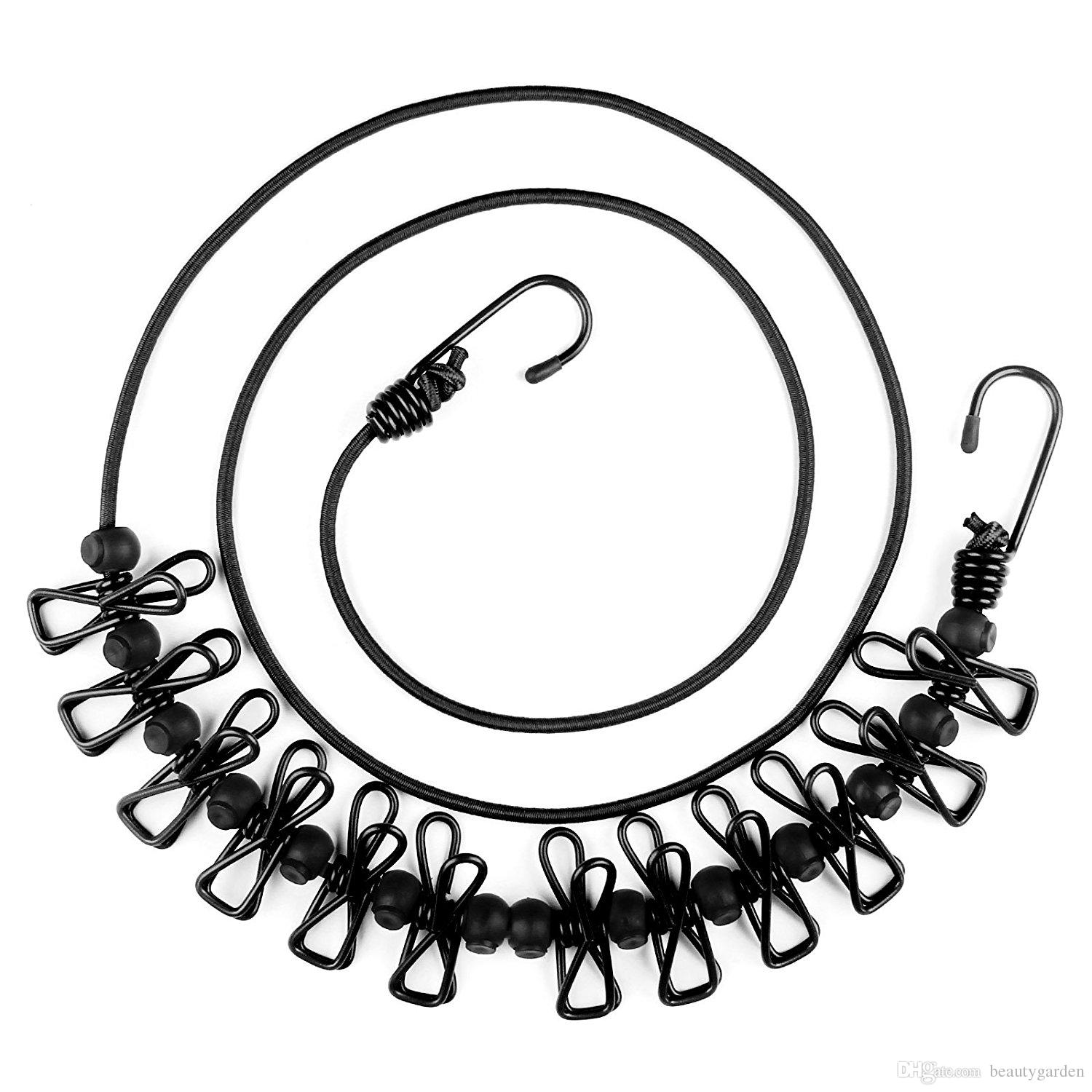 1500x1500 portable elastic travel clothesline with clothespins travel