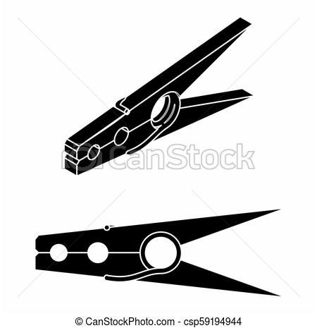 450x465 Wood Clothespin Classic Black Fill Wood Clothespin Vector