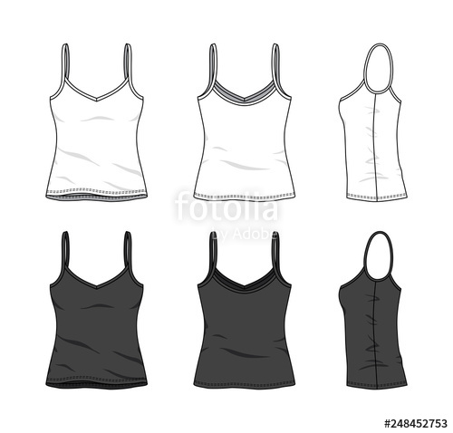 500x478 Blank Clothing Templates Of Women Strapless Top, Camisole In Front
