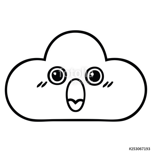 500x500 Line Drawing Cartoon Cloud Stock Image And Royalty Free Vector