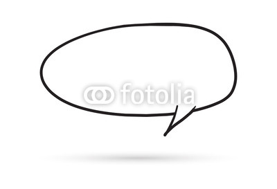400x273 Speech Bubble Cloud Draw Doodle Brush Sketch Cartoon Isolated