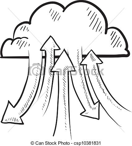 426x470 Cloud Computing Internet Sketch Doodle Style Sketch Data
