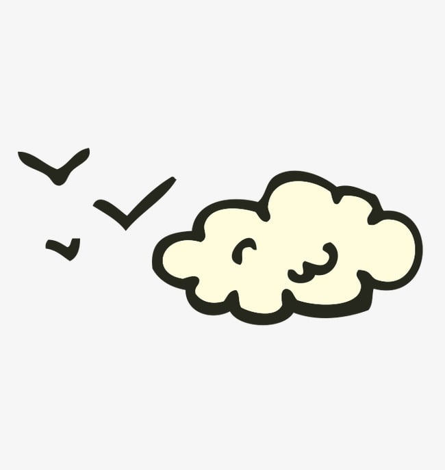 650x687 Vector Pencil Drawing Clouds And Geese Free Graphics