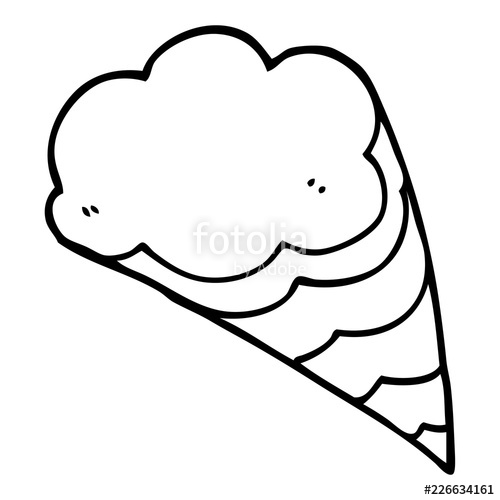 500x500 Line Drawing Cartoon Decorative Cloud Element Stock Image