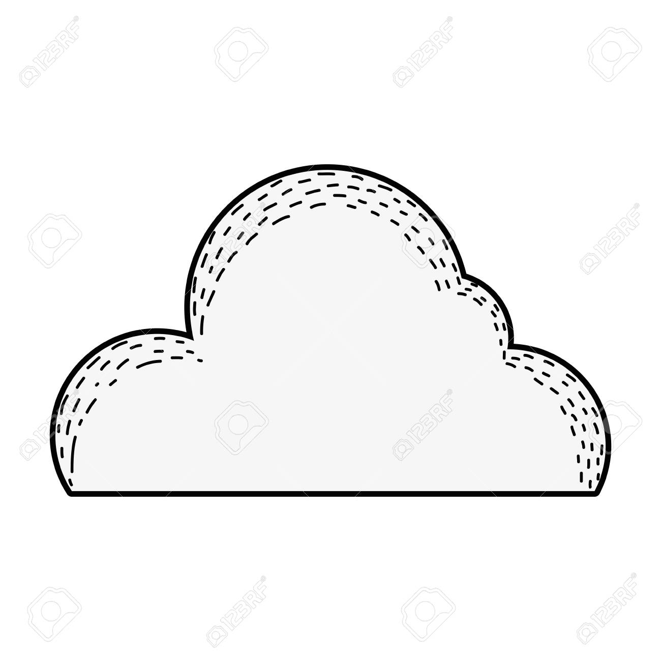 1300x1300 Cloud Line Japanese Drawing Black And White Step City Rainbow