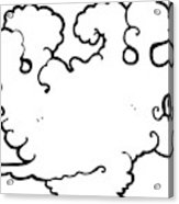 163x186 Line Drawing Cartoon Gas Cloud Art Print