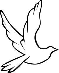 202x249 Dove Outline Cloud Clipart