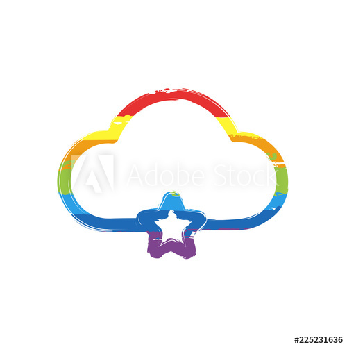 500x500 Bookmark Cloud Database Linear Symbol With Thin Outline Simple