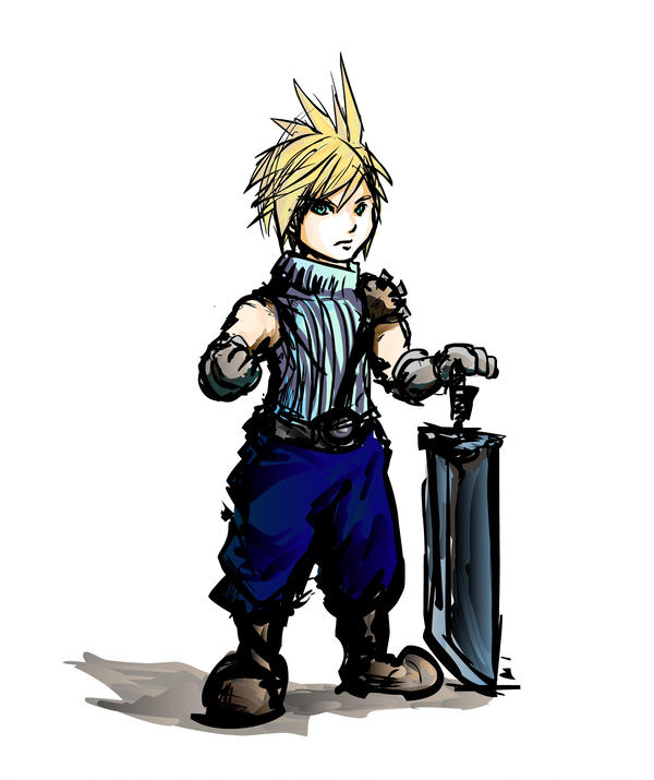600x715 Cloud Strife Chibi