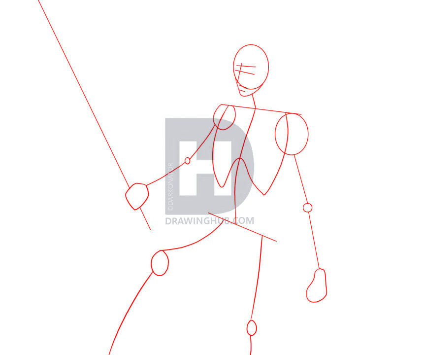 861x720 How To Draw Cloud Strife, Step