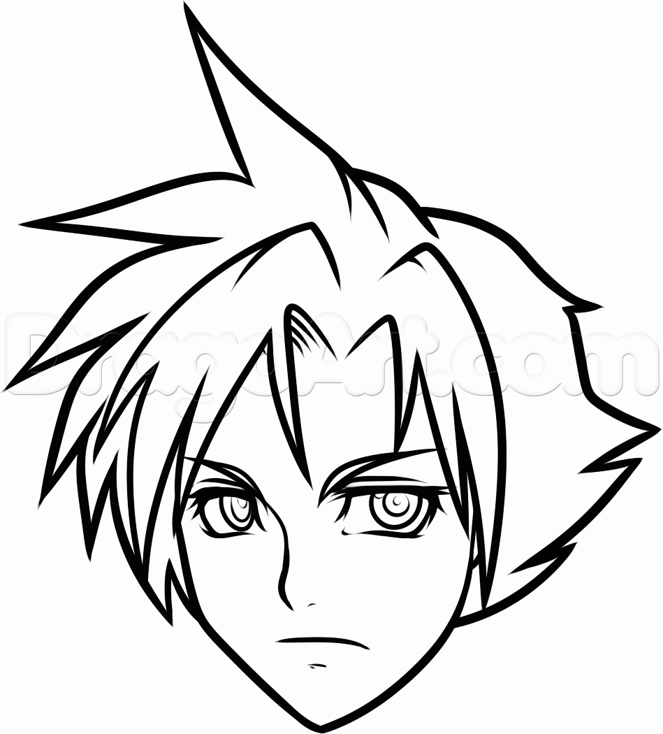 949x1050 Step How To Draw Cloud Strife Easy