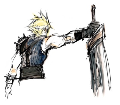 400x351 Cloud Strife Drawing Tumblr