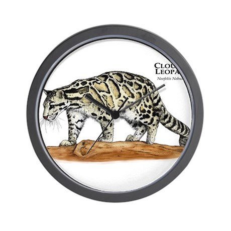 460x460 Clouded Leopard Wall Clocks