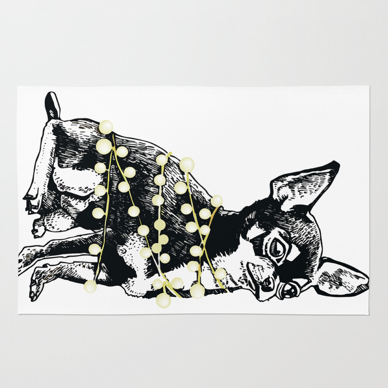 1500x1500 Winter Holiday Chihuahua Dog Rug