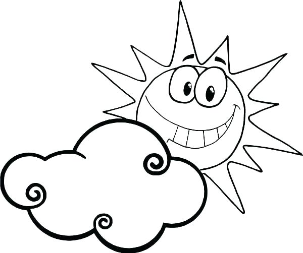 600x502 Coloring Pages Of Clouds Cloud Printable