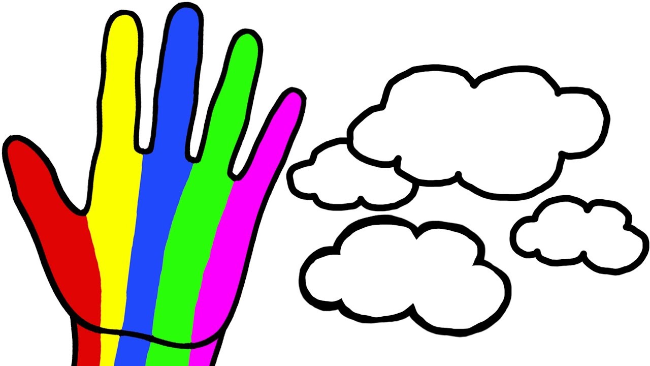 1280x720 Finger Painting Clouds Magical Coloring And Drawing