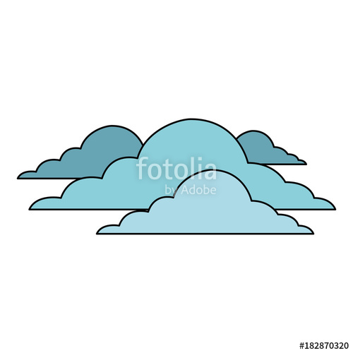 500x500 Clouds Sky Climate Overcast Day Scene Vector Illustration Drawing