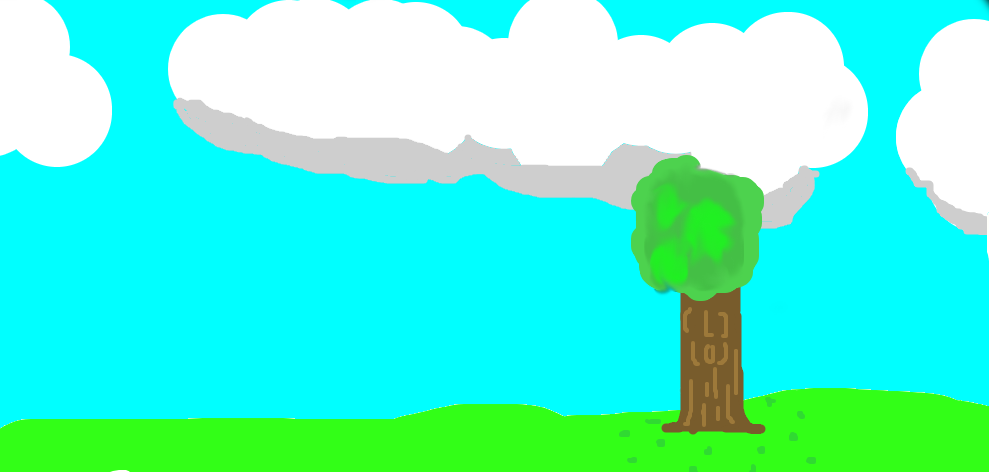 989x472 Partly Cloudy Sky With A Tree