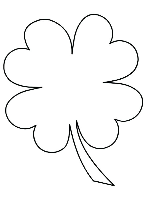 600x808 Four Leaf Clover Coloring