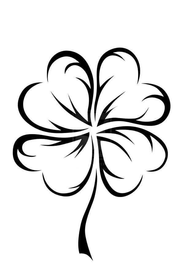 600x901 Four Leaf Flower Clipart